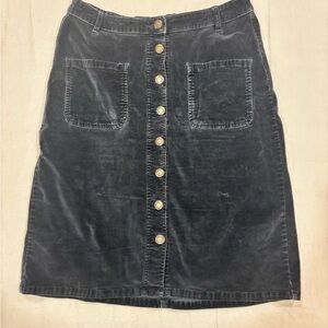 Brave Soul Black Corduroy Mini Skirt